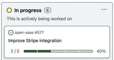 An example of an Epic in the Open SaaS roadmap